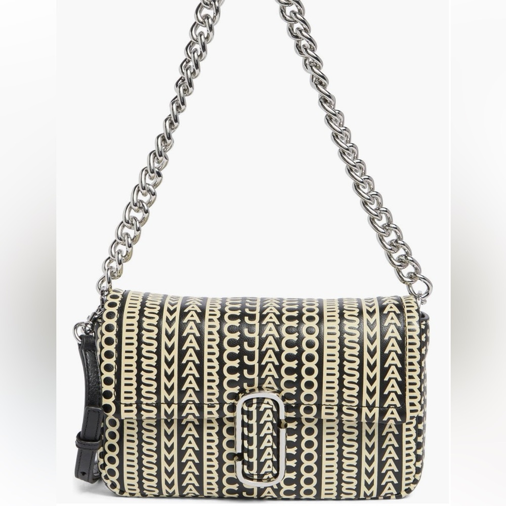 Sold**Marc Jacobs Monogram Leather Black and Cream Chain Bag NWT